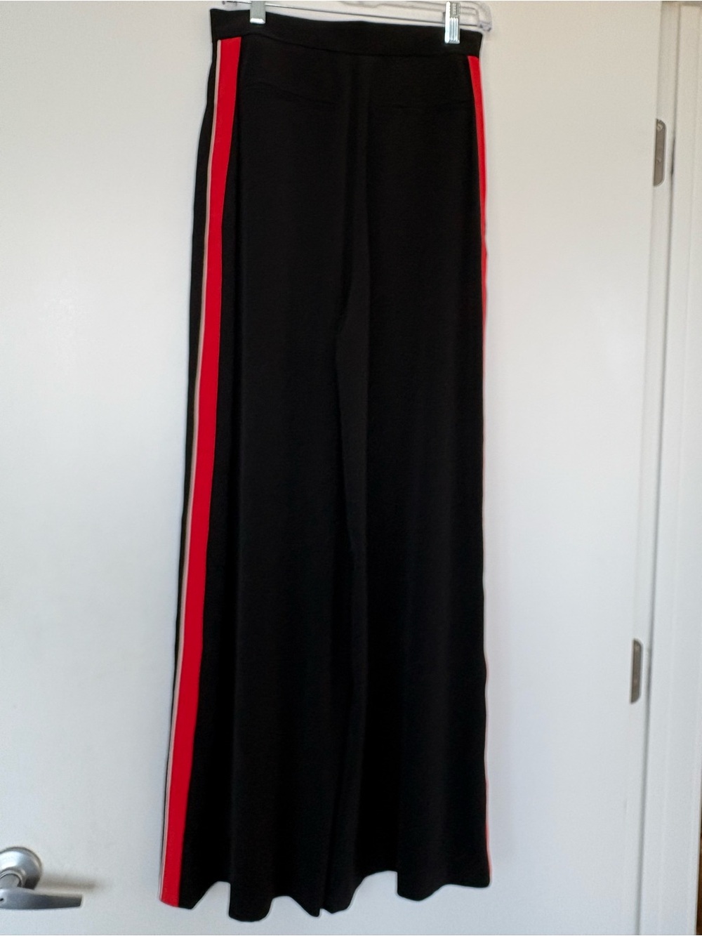 EUC Allen Schwartz $275 wide leg side stripe pants sz 6